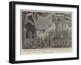 State Funeral of M Pasteur, the Ceremony at Notre Dame, Paris-Henri Lanos-Framed Giclee Print