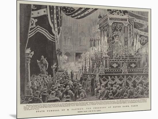 State Funeral of M Pasteur, the Ceremony at Notre Dame, Paris-Henri Lanos-Mounted Giclee Print