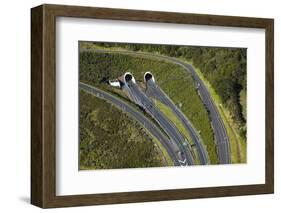 State Highway One at Johnstone's Hill Tunnels, North Auckland, North Island, New Zealand-David Wall-Framed Photographic Print