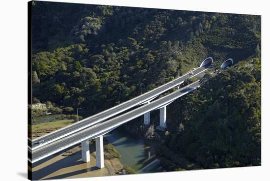 State Highway One at Waiwera Viaduct and Johnstone's Hill Tunnels, North Auckland, New Zealand-David Wall-Stretched Canvas