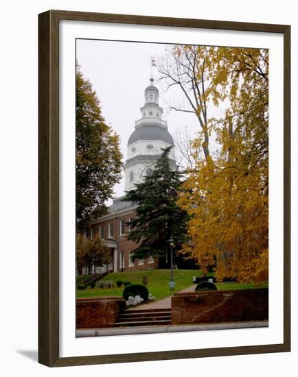 State House 1772-1779, and US Capitol from 1783 to 1784, Maryland, USA-Scott T. Smith-Framed Premium Photographic Print