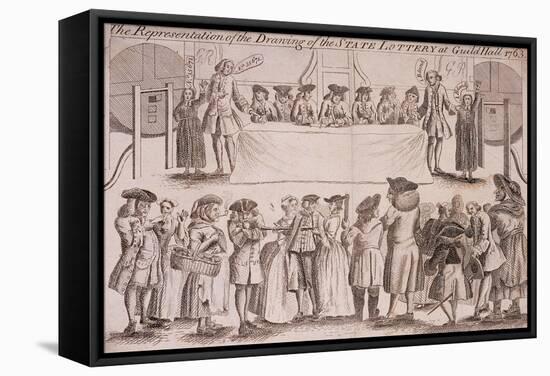 State Lottery at Guildhall, London, 1763-null-Framed Stretched Canvas