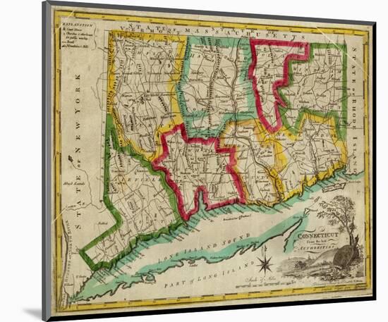 State of Connecticut, c.1827-Amos Doolittle-Mounted Art Print