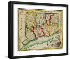 State of Connecticut, c.1827-Amos Doolittle-Framed Art Print