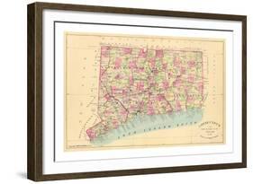 State of Connecticut, c.1893-null-Framed Art Print