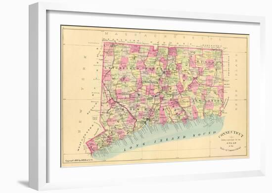 State of Connecticut, c.1893-null-Framed Art Print