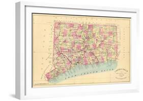 State of Connecticut, c.1893-null-Framed Art Print