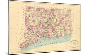 State of Connecticut, c.1893-null-Mounted Art Print