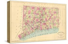 State of Connecticut, c.1893-null-Stretched Canvas