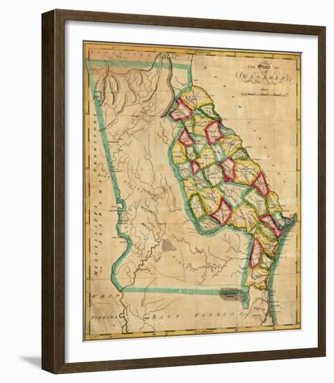 State of Georgia, c.1827-Robert Desilver-Framed Art Print