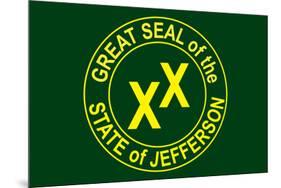 State of Jefferson Official Flag-null-Mounted Art Print