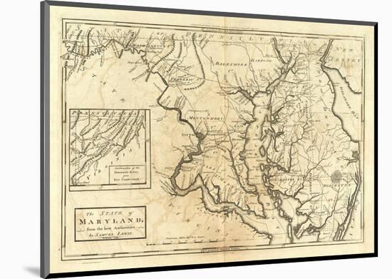 State of Maryland, c.1795-Mathew Carey-Mounted Art Print