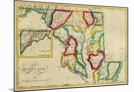 State of Maryland, c.1827-Robert Desilver-Mounted Art Print