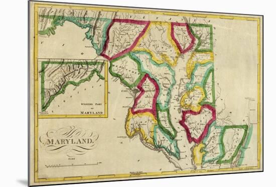 State of Maryland, c.1827-Robert Desilver-Mounted Art Print