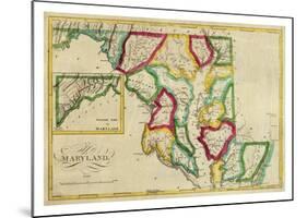 State of Maryland, c.1827-Robert Desilver-Mounted Art Print