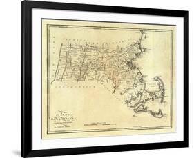 State of Massachusetts, c.1795-Mathew Carey-Framed Art Print