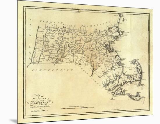 State of Massachusetts, c.1795-Mathew Carey-Mounted Art Print