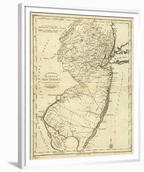 State of New Jersey, c.1796-John Reid-Framed Art Print