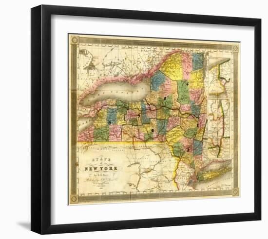 State of New York, c.1840-David H^ Burr-Framed Art Print