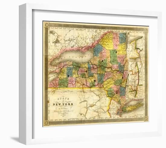 State of New York, c.1840-David H^ Burr-Framed Art Print