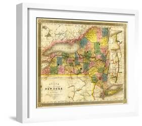 State of New York, c.1840-David H^ Burr-Framed Art Print