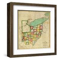 State of Ohio, c.1827-Robert Desilver-Framed Art Print