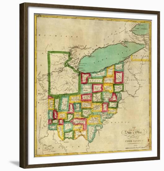 State of Ohio, c.1827-Robert Desilver-Framed Art Print