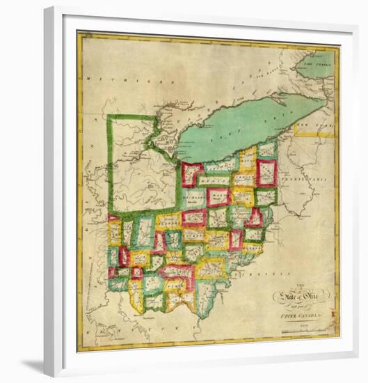 State of Ohio, c.1827-Robert Desilver-Framed Art Print