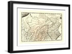 State of Pennsylvania, c.1795-Mathew Carey-Framed Art Print