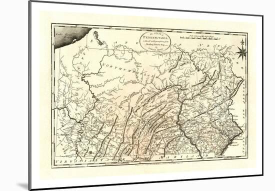 State of Pennsylvania, c.1795-Mathew Carey-Mounted Art Print