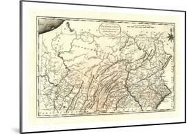 State of Pennsylvania, c.1795-Mathew Carey-Mounted Art Print