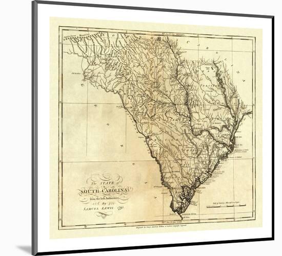 State of South Carolina, c.1795-Mathew Carey-Mounted Art Print