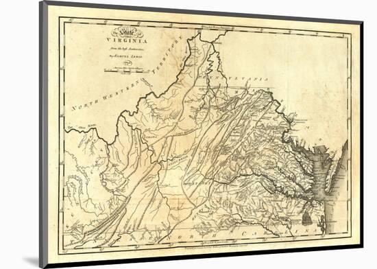 State of Virginia, c.1795-Mathew Carey-Mounted Art Print