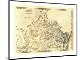 State of Virginia, c.1795-Mathew Carey-Mounted Art Print