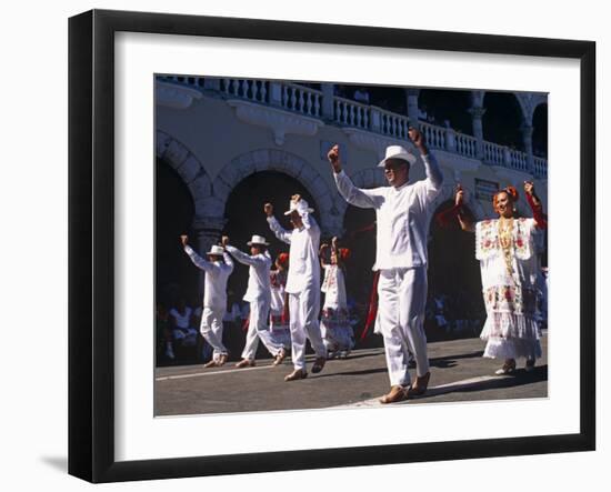 State of Yucatan, Merida, Participants in a Folklore Dance in the Main Square of Merida, Mexico-Paul Harris-Framed Photographic Print