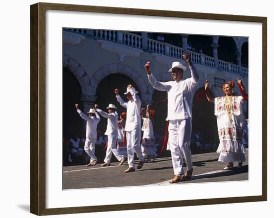 State of Yucatan, Merida, Participants in a Folklore Dance in the Main Square of Merida, Mexico-Paul Harris-Framed Photographic Print