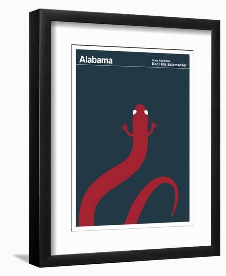 State Poster AL Alabama-null-Framed Premium Giclee Print