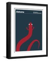 State Poster AL Alabama-null-Framed Giclee Print