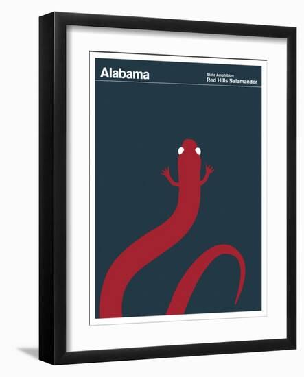 State Poster AL Alabama-null-Framed Giclee Print