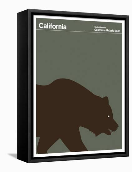 State Poster CA California-null-Framed Stretched Canvas