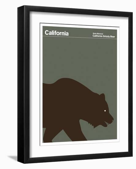 State Poster CA California-null-Framed Giclee Print