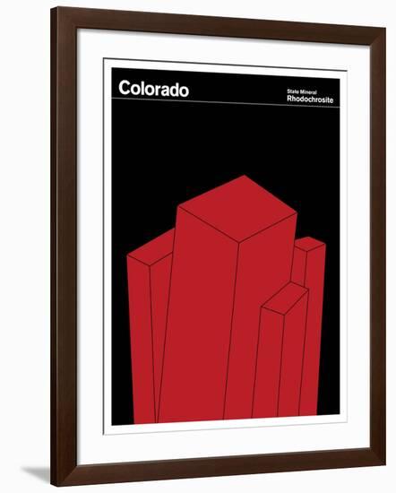 State Poster CO Colorado-null-Framed Giclee Print