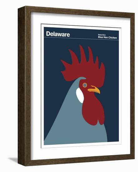 State Poster DE Delaware-null-Framed Giclee Print