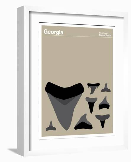 State Poster GA Georgia-null-Framed Giclee Print