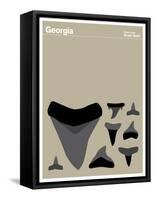 State Poster GA Georgia-null-Framed Stretched Canvas