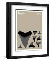 State Poster GA Georgia-null-Framed Premium Giclee Print