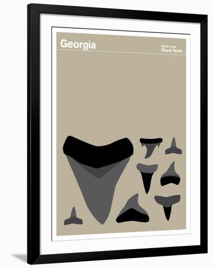 State Poster GA Georgia-null-Framed Giclee Print