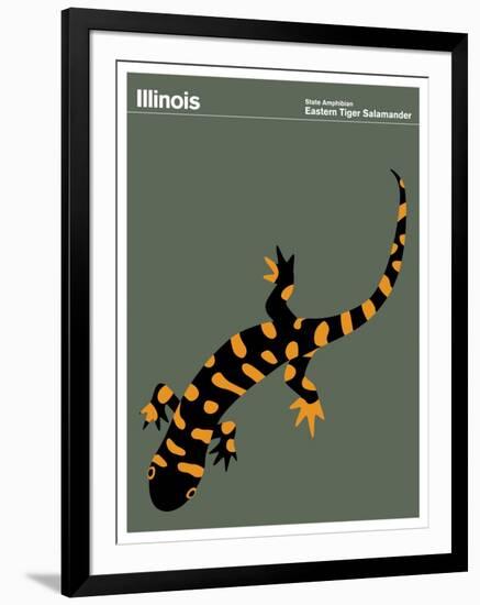 State Poster IL Illinois-null-Framed Giclee Print