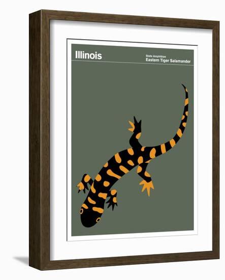 State Poster IL Illinois-null-Framed Giclee Print