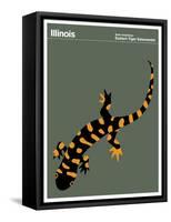 State Poster IL Illinois-null-Framed Stretched Canvas